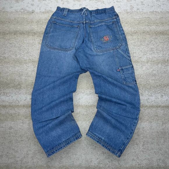 shabazz Other - Vintage Y2K Shabazz Skater Carpenter Jeans 36x32  Baggy Wide Leg Dark Wash Denim